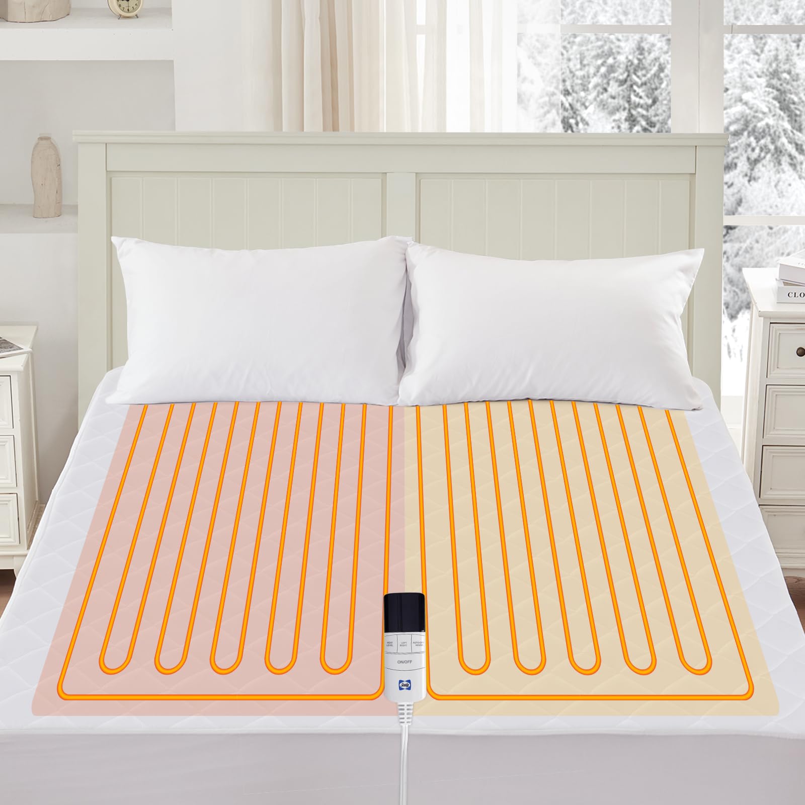 Photo 1 of Sealy Heated Mattress Pad King Size Single Control for 2 Zones, 9 Heated Settings & 1-9 Hours Auto Shut Off, Luxury Quilted Bed Warmer with ETL Certified, Soft Extra-Cozy Fabric