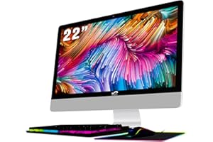 STGSivir All in One Desktop Computer, 22" FHD Display, Intel Core i5 up to 3.6G, 16G, 512G SSD, WiFi, BT 5.0, RGB Keyboard & Mouse, Webcam, Windows 11 Home
