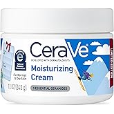 CeraVe Après Ski Moisturizing Cream, Body and Face Moisturizer for Dry Skin, Hyaluronic Acid and Ceramides, Daily Moisturizer, Oil-Free, Fragrance Free, Non-Comedogenic, Limited Edition, 12 Ounce