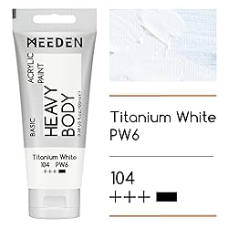 MEEDEN Titanium White Acrylic Paint: Pack of 2