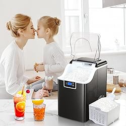 ZAFRO Nugget Ice Makers Countertop,45lbs/Day Pebble