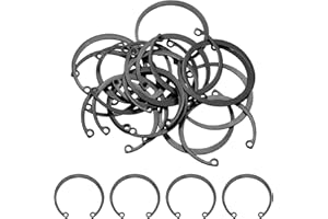 uxcell 20Pcs 1-27/32" (47mm) Internal Retaining Ring Circlip, 65 Mn Spring Steel Internal Circlip Snap Rings C-Clips for Grooved Shafts Studs, Black