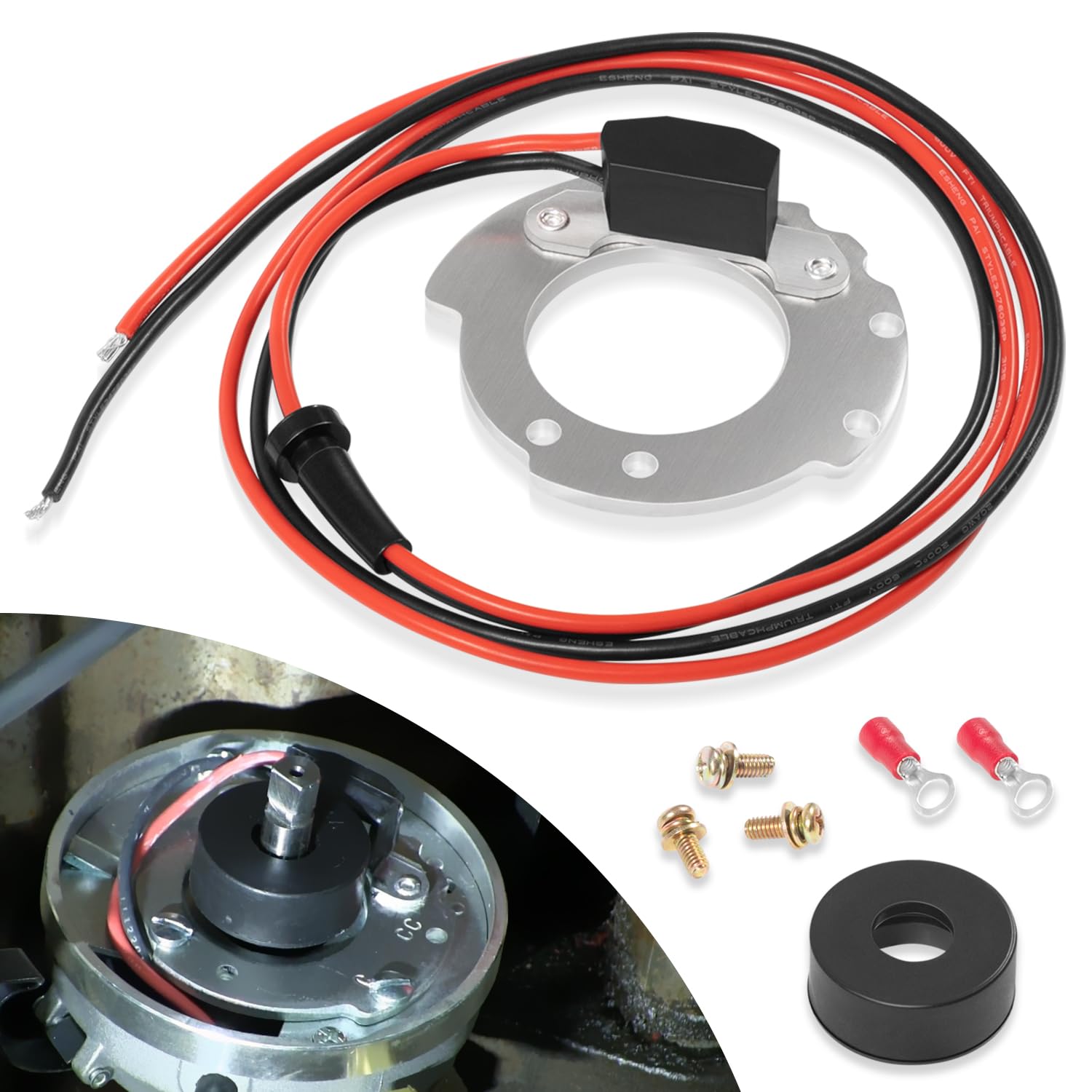 Photo 1 of 1244A Electronic Ignition Conversion Kit for Ford 4-Cyl Tractors, for 2N 8N 9N 500-800 Series, Single Point, 12V Negative Ground, High-Performance Ignition Module