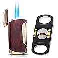 Torch Lighter Double Jet Flame Lighter (Lighter+Cutter)