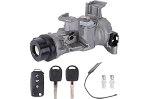 DEHATEO 1K0905851B Ignition Switch Lock Cylinder Assembly for 2012-2019 Passat & 2005-2018 Je-TTA & 2014-2019 Golf & 2006-2009 Rabbit & 2009-2019 Tiguan W/Intelligent Key Shell Replace ILA740, 1131NC12919