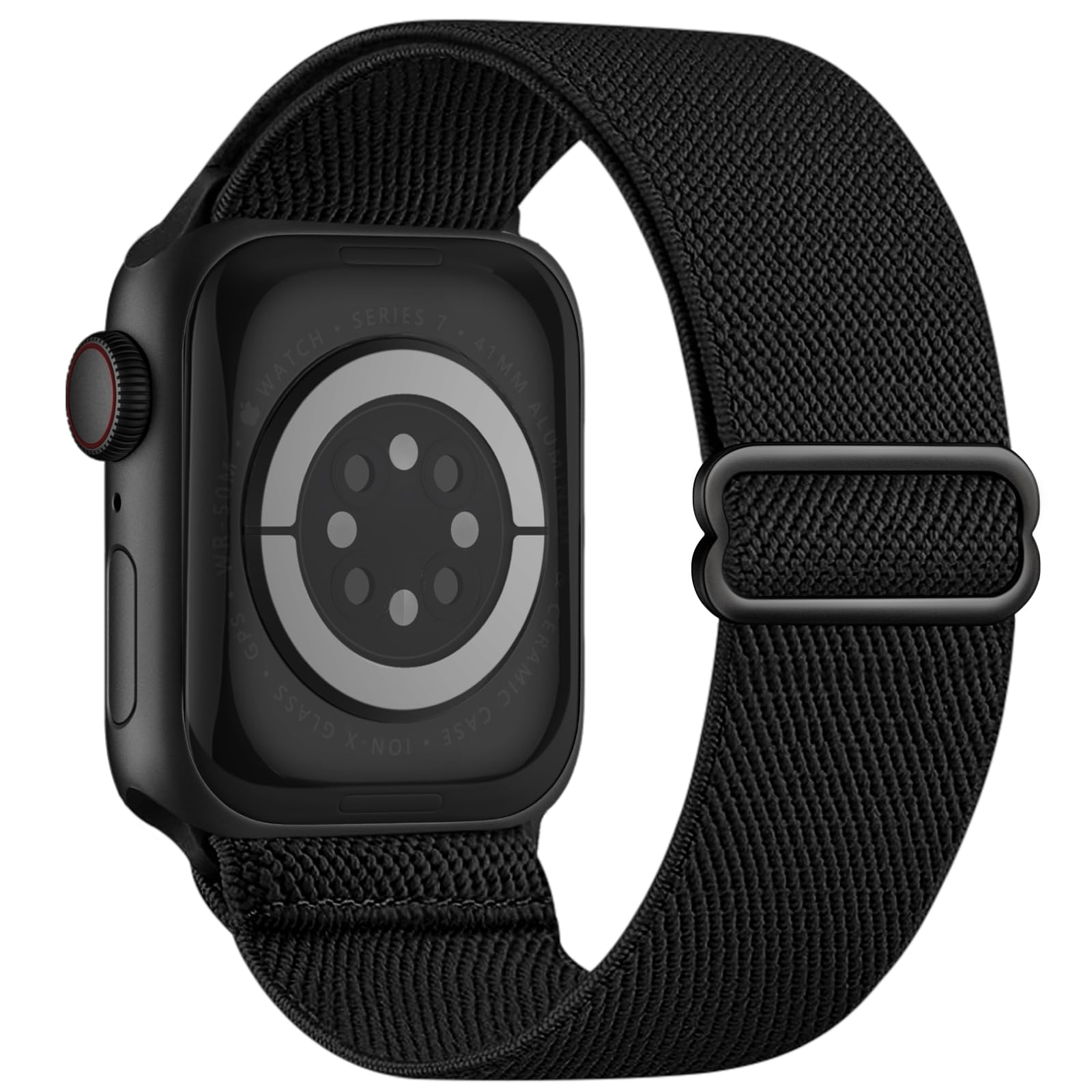Photo 1 of Stretchy Elastic Bands Compatible with Apple Watch Band 46mm 45mm 44mm 42mm 41mm 40mm 38mm 49mm Women Men, Water-Resistant Solo Loop Nylon Sport Straps for iWatch Series 11 10 9 8 7 6 5 4 3 SE Ultra