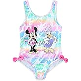 Disney Minnie Mouse Princess Girls UPF 50+ One Piece Bathing Suit for Toddler and Big Kids