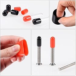 uxcell 100pcs Round Rubber End Caps Protective Caps