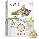 Catit Go Natural Pea Husk Clumping Cat Litter, Unscented, 5.6 kg, Dust Free & Lightweight Cat Litter, Easy to Scoop, Litiere 