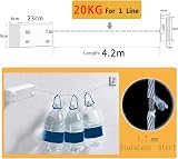 JOOM Retractable Clothesline 4.2M Heavy Duty Stainless Steel Indoor Outdoor view 4