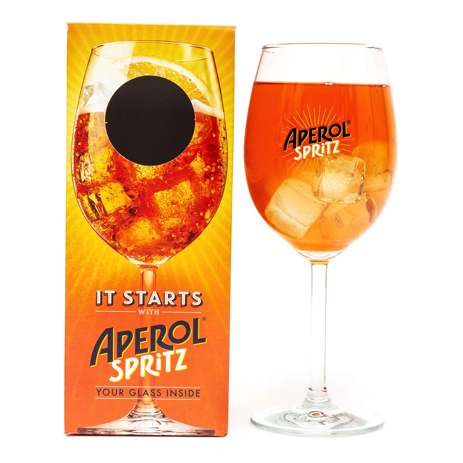Branded Limited Edition Aperol Spritz Stemmed Cocktail Glass 51cl Complete With Presentation Box Buy Online In Faroe Islands At Faroe Desertcart Com Productid 123008095