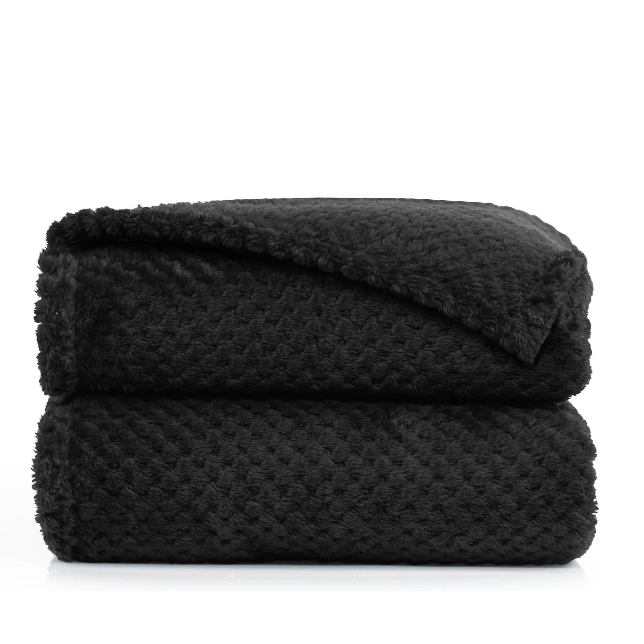 DecoKing 59029 Cuddly Blanket 70 x 150 cm Black Microfibre Blanket Fleece Blanket Bedspread Soft Cuddly Scandinavian Style Black Henry