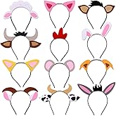 CiyvoLyeen Puppy Dog, Farm Animals Ear Headbands, for Birthday Party Decoration, Zoo Farmhouse Birthday Party Favors Supplies
