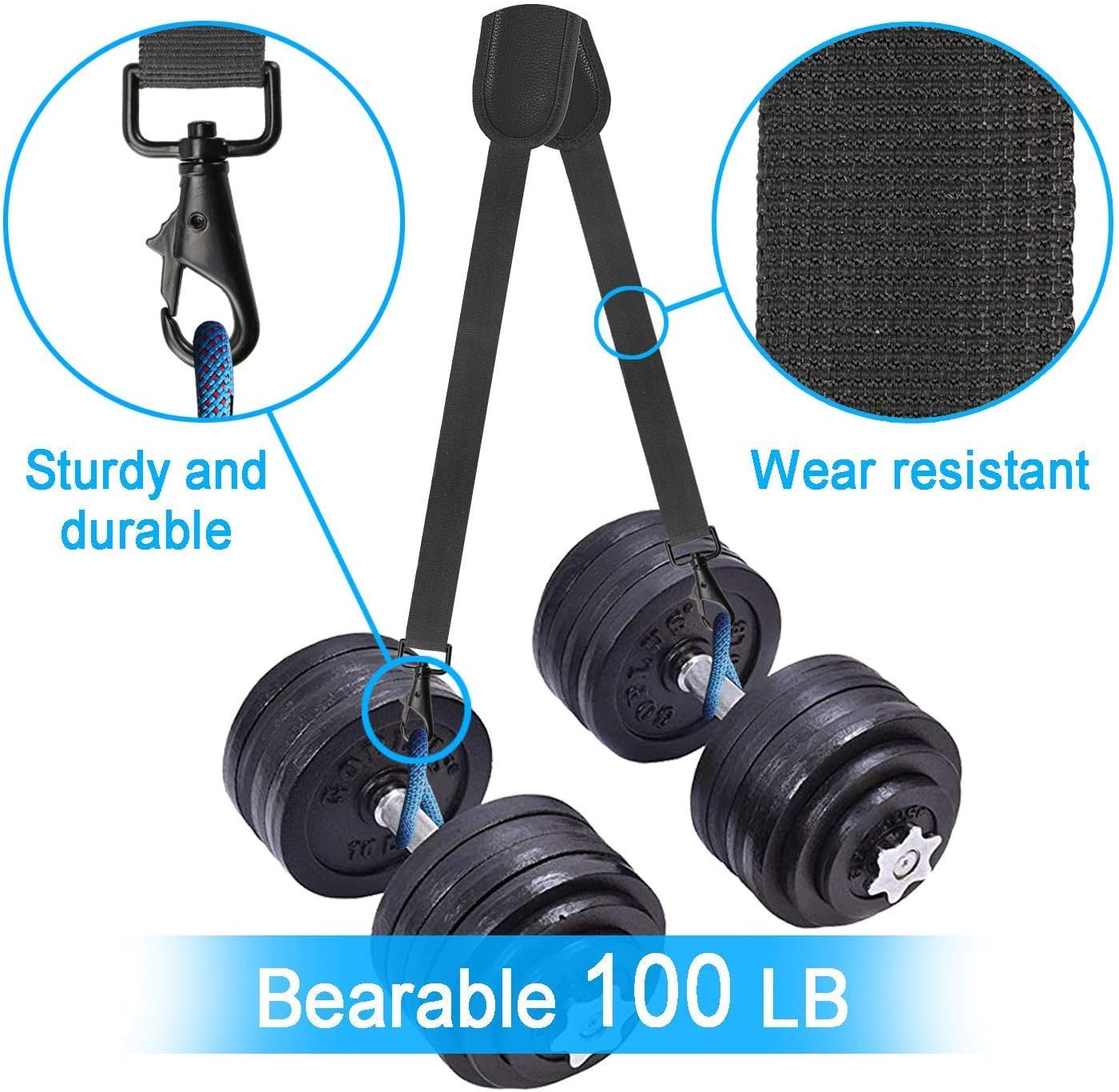 Laptop Shoulder Strap, Adjustable Thick Bag Strap with Soft Shoulder Pad and Swivel Hooks for Briefcase Notebook by YOUSHARES (Black) - Image 4