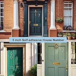 YWONOBS Door Numbers, 5 Inches 3D Self Adhesive