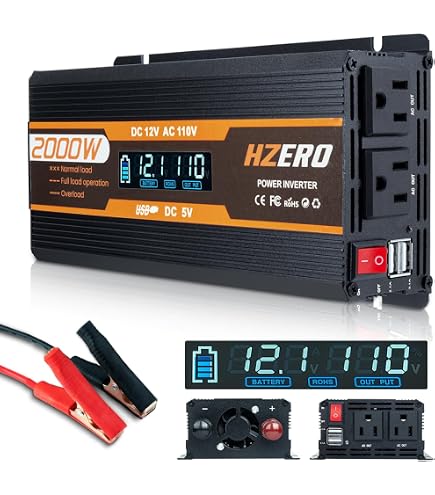 Samlex SAM-800-12 – Invertitore Di Corrente 800W, Da 12V A 115V, Onda Sinusoidale Modificata, Con Protezioni E Porta USB, Per Auto E Camper
