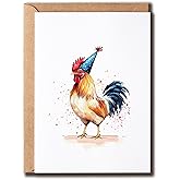 NoNi93Art Chicken Birthday Card - Happy Birthday - Chicken Lover - Animal Birthday - Gift For Family And Friend - Lovely - Cute Card