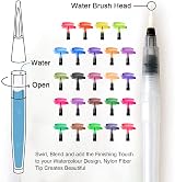 Amteker Watercolor Brush Pens Set 24+2 Flexible Nylon Tips Non-Toxic view 5