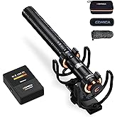 COMICA VM30 Shotgun Microphone, with Wireless Modes, USB C Digital Output, 75/150Hz, Super-Cardioid Universal Camera Microphone for Filmmakers, Vloggers - Wireless Mic for Camera, Smartphone, and PC