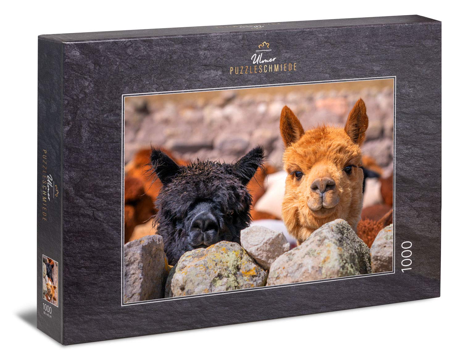 Ulmer Puzzleschmiede - Puzzle "Alpaca": 1000 pieces jigsaw puzzle - Puzzle motif from South America with free-living alpacas in the Andes
