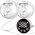 Wearable Breast Pump Hands-Free, Extended Battery Life & LED Display - Silent Operation, 3 Modes, 9 Levels - 6oz Capacity, Easy to Clean - Designed for Busy Moms (Pink)