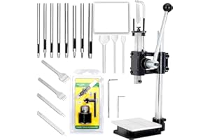 Yhaofu Upgrade Hand Punching Machine Heavy Duty Manual Press Puncher Leather Hole Puncher 16pcs Tools for Leather DIY Craft, Leather Hole Punch Holes Cutting，Forming Pressing, Punching