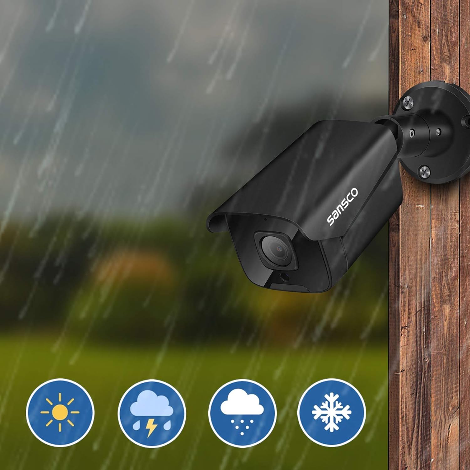 SANSCO 4K PoE Security Camera System, 8CH NVR with 1TB HDD, 4 x 4K Outdoor IP Cameras with Two-Way Audio - Image 4