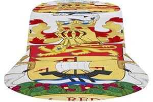 XUOTRID The Coat of Arms of Canada Bucket Hat Unisex Adjustable Vintage Versatile Breathable UPF50+ Vacation Getaway
