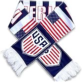 rosulasi World Cup USA Soccer Scarf of 2026 Double Sided American Flag Print World Cup Scarf Blue White Flannelette Shawl Can be as Gift Fashion Accessories for Men and Women