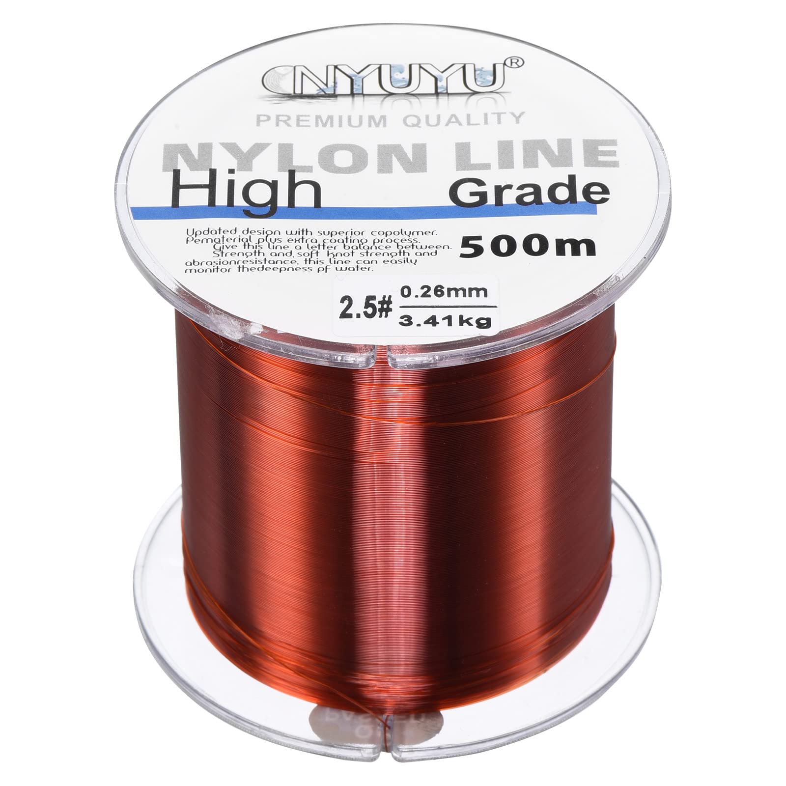 PATIKIL 547Yard/1640FT Nylon Fishing Line, 8Lb Monofilament String Wire Fluorocarbon Coated for DIY Craft Hanging Decoration, Wine Red