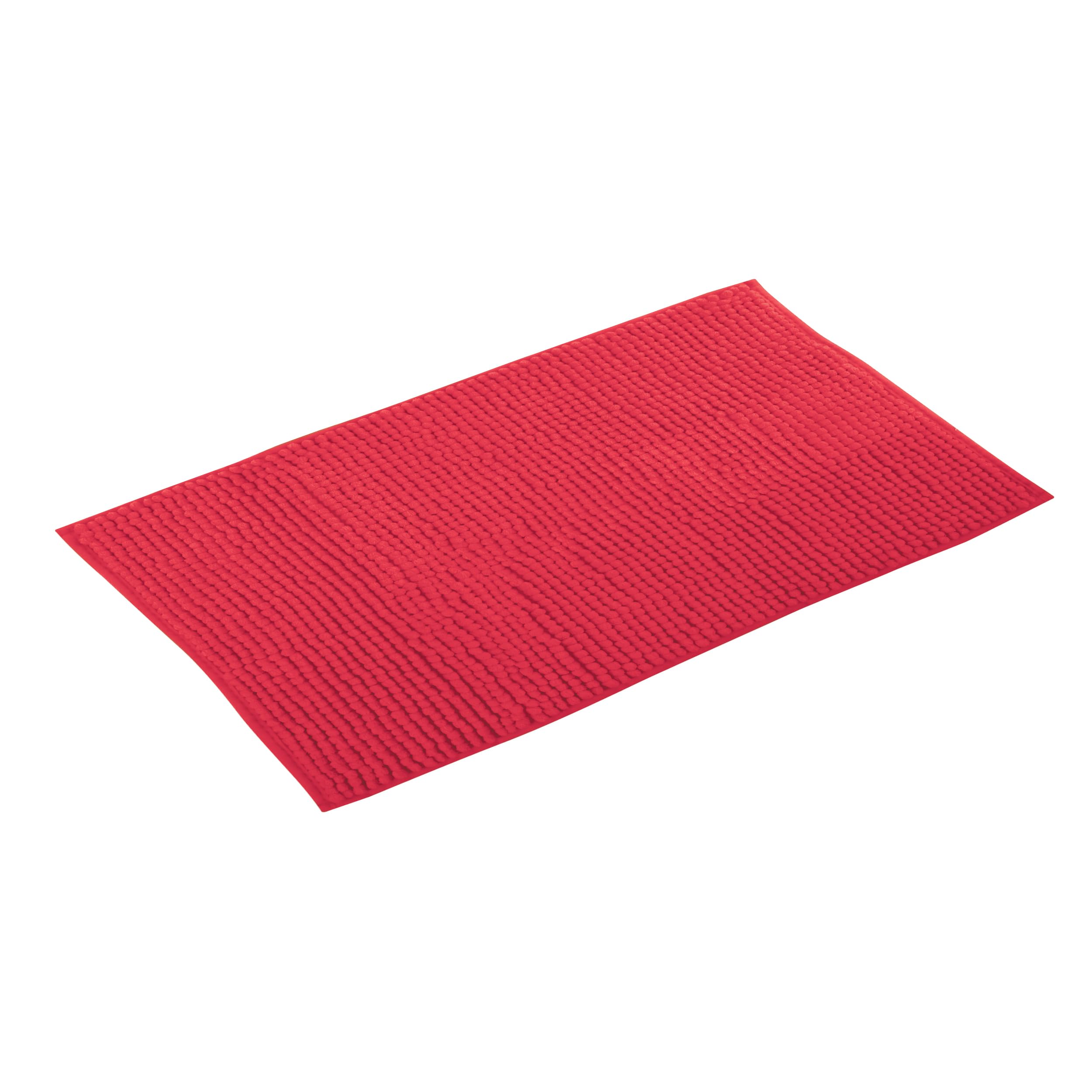 MSV Bath Mat Chenille 60 x 90 cm Red