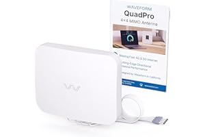 Waveform QuadPro 4x4 MIMO Signal Boosting Panel Antenna Kit | External Antenna for 4G/5G Routers & Gateways | for T-Mobile Home Internet, Verizon, AT&T (Use Your own Cables - Does not Include Cables)