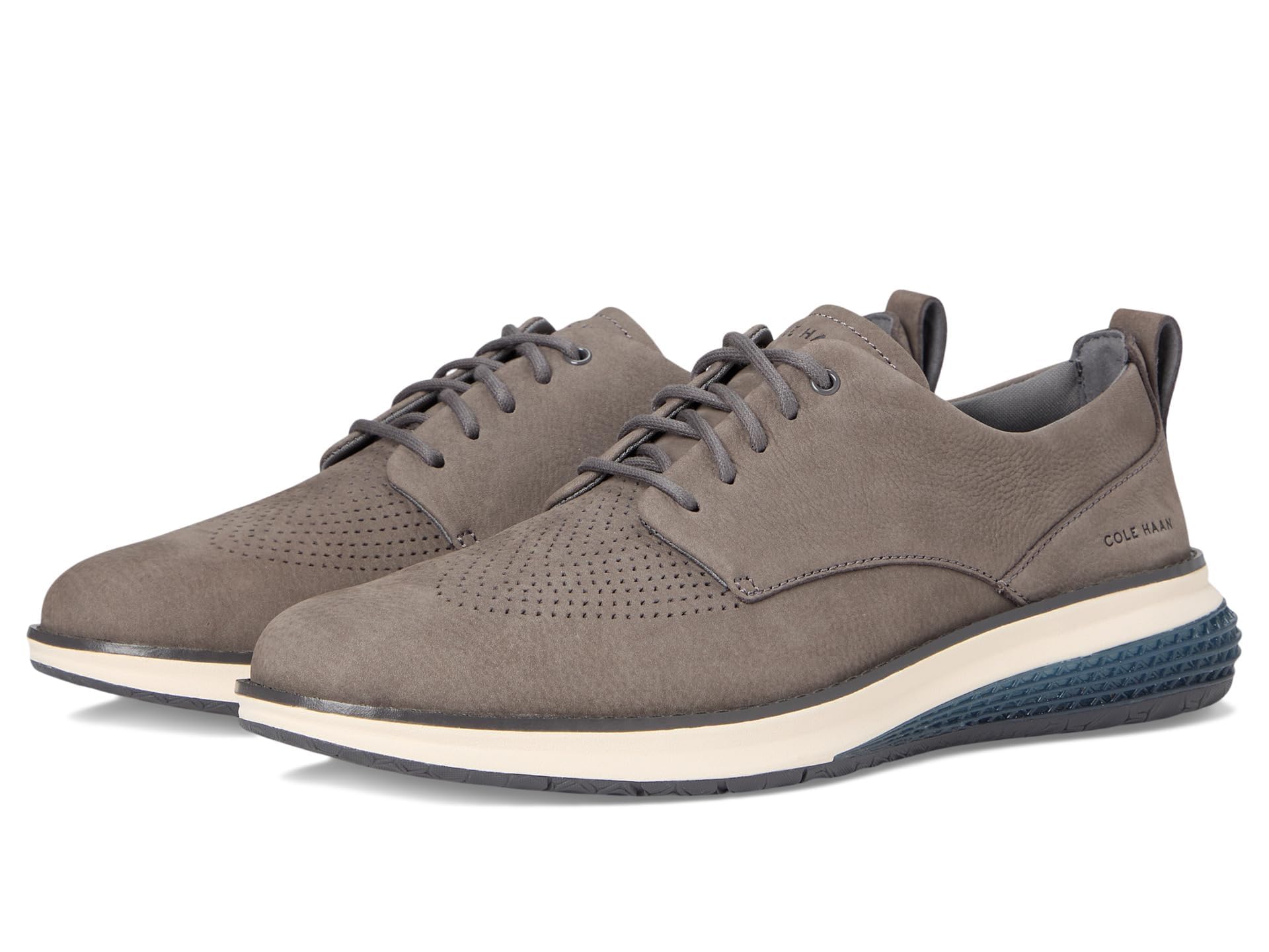 Cole Haan Men’s Originalgrand Energyweave Plain Toe Ox, Storm Cloud Nubuck/Indian Teal/Ivory, 13-M US