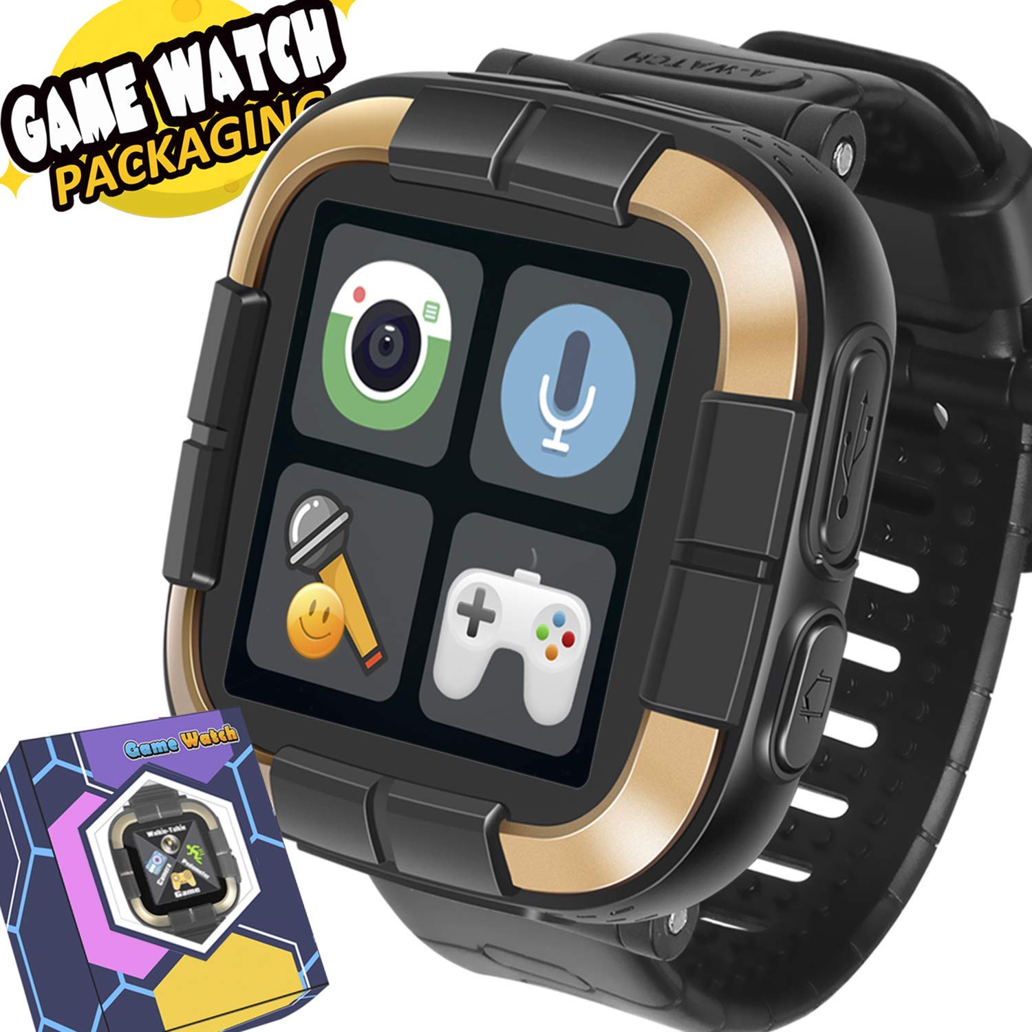 Game Smart Watch for Kids / Walkie Talkie Watches with Digital Camera Alarm Timer Stopwatch, Touchscreen Sports Kids Watch Music Pedometer, Wrist ...