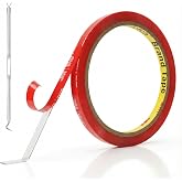 3M 4905 Vhb Double Sided Clear Tape 1/4" x 10 Ft Heavy Duty Mounting Tape Permanent Bonding Waterproof for Home Office D&eacute;cor Strong Adhesive for Electronics Glass Automotive Emblem Mounting