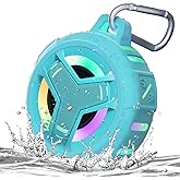 EBODA Waterproof Bluetooth Shower Speaker, IPX7 Floating Portable Wireless Small Speakers, 24H Playtime with RGB Light for Kayak, Beach, Pool Accessories, Gifts for unisex -Sky Blue