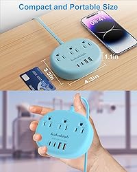 Blue Extension Cord with Surge Protected 1080J - 5