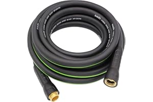 EADUTY Hybrid Garden Hose 5/8 IN. x 25 FT, Heavy Duty, Lightweight, Flexible with Swivel Grip Handle and Solid Brass Fittings