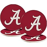 Desert Cactus The University of Alabama Circle Ceramic Coasters 4 Pack Crimson Tide Bama UA Absorbent Drink Coasters with Cork Backing (Design A)