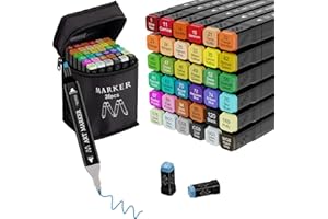 ATDOALL Alcohol Markers, 36 Colors Dual Tip Art Markers, Alcohol Based Markers for Kids Sketching Adult Coloring, Permanent Drawing Markers with Case and Holders