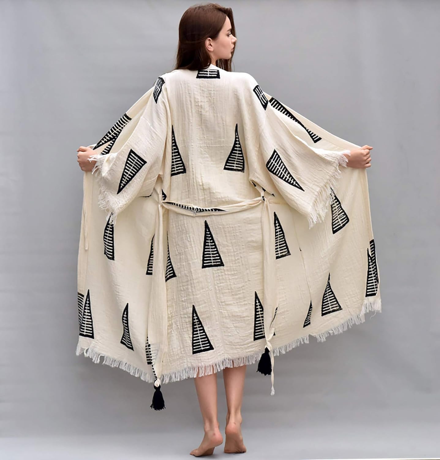 cotton kimono robe long