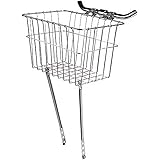 Wald 135 Front Grocery Bicycle Basket (14.5 x 9.5 x 9, Silver)