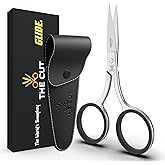 The Cut Factory&reg; Precision Facial Hair Scissor Premium Stainless Steel Grooming Tool for Eyebrows, Mustache &amp; Beard One Tool, All Power &ndash; No Fillers, (1x scissors only)