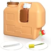 UXPEYIC 4 Gallon Water Container with Spigot, Portable Water Jug with Hand Sanitizer Bottle, No Leakage Camping Bucket, BPA Free Emergency Water Storage Tank for Camping, Outdoor Hiking, Picnic