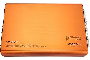 Car Amplifier, High Efficiency 6800W Bridgeable 4 Channel Car Audio Amplifier Stable Performance Multiple for Vehicles
