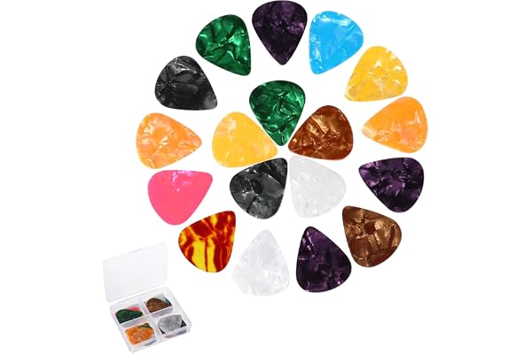 Guitar Picks 30Pcs Guitar Pick 0.46mm 0.71mm 0.96mm Acoustic Guitar Picks Premium Ukulele Picks Celluloid Bass Picks for Elec