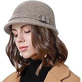 Winter Cloche 100% Wool Bucket Hat for Women Elegant Dress 1920s Vintage Fedora Hats Church Derby Party Fashion