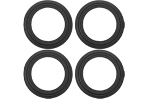 SECFOU 4pcs 6.5 Inch Dual Ring Fabric Edge Speaker Cone Surround Repair Kit for Woofer Suspension Ring