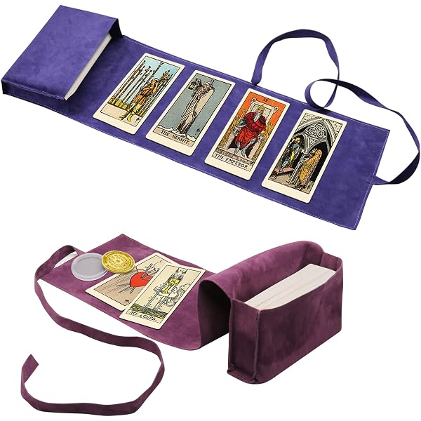 CREATCABIN 2 Sacs Velours Tarot - Cube Metatron - 16,5x15 Cm - Rangement Cartes, Runes, Cristaux - Cordon Serrage - Noir