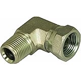 Apache 39005075 3/8" Male Pipe x 3/8" Female Pipe Swivel 90° Hydraulic Adapter (Style 1501)